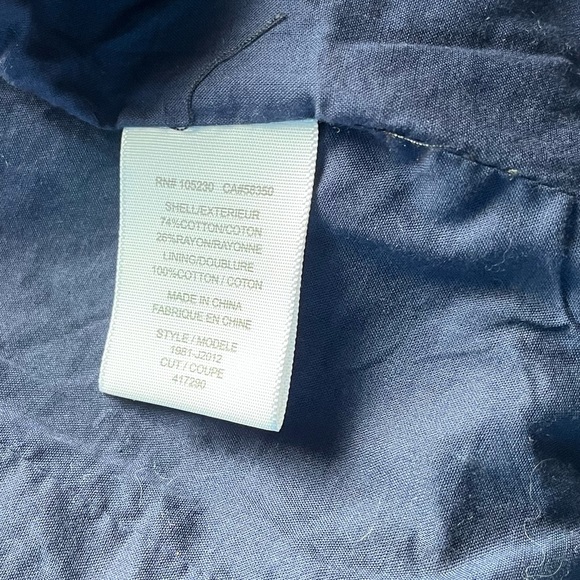 JOIE navy, white and blue cropped patterned jacket, size medium apparently 🙄 - Picture 6 of 7